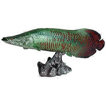Realistic Arapaima Sea Animal Toy with Display Base, Educational Ocean Fish Figurine for Kids Gift