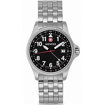 Wenger aerograph Quartz Analog Man Watch with 72098 Stainless Steel Bracelet