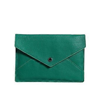 Dolce & Gabbana Green Leather Handbag Clutch Mini Purse Pouch Tablet Case