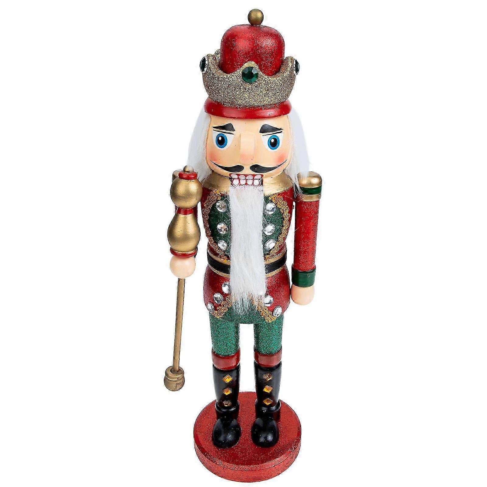 Nutcracker Figures Wooden Nutcracker Used As 2Pcs Xmas Decor compatible with Home