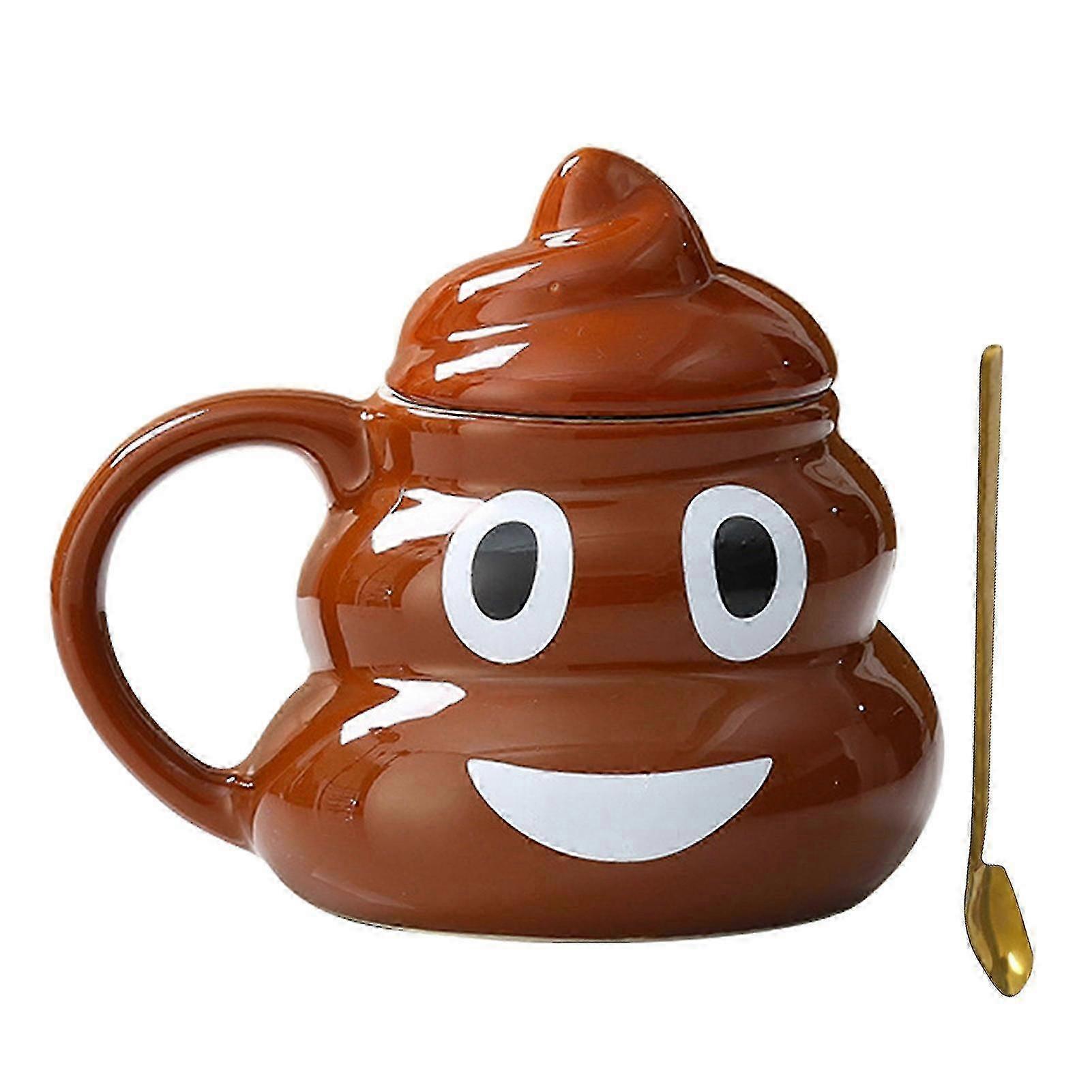 Ceramic Poop Mug With Matching Spoon