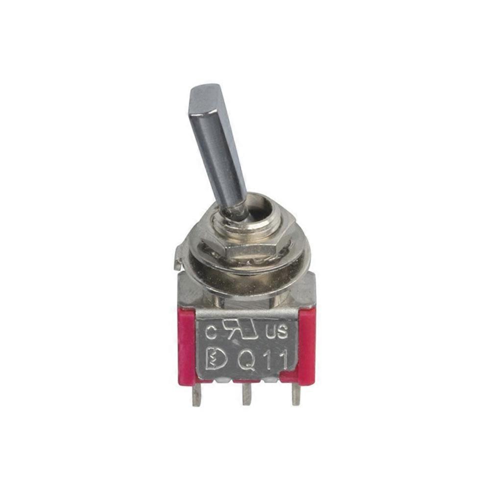 SPDT Flattened Actuator Mini Switch Type toggle Mounting Method Behind Panel