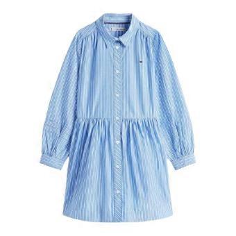 Tommy Hilfiger Girls Ithica Striped Long-Sleeved Shirt Dress