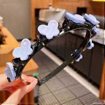 For Travel and Daily Life Girls Headband Blue Butterfly Pendant Hair Hoop