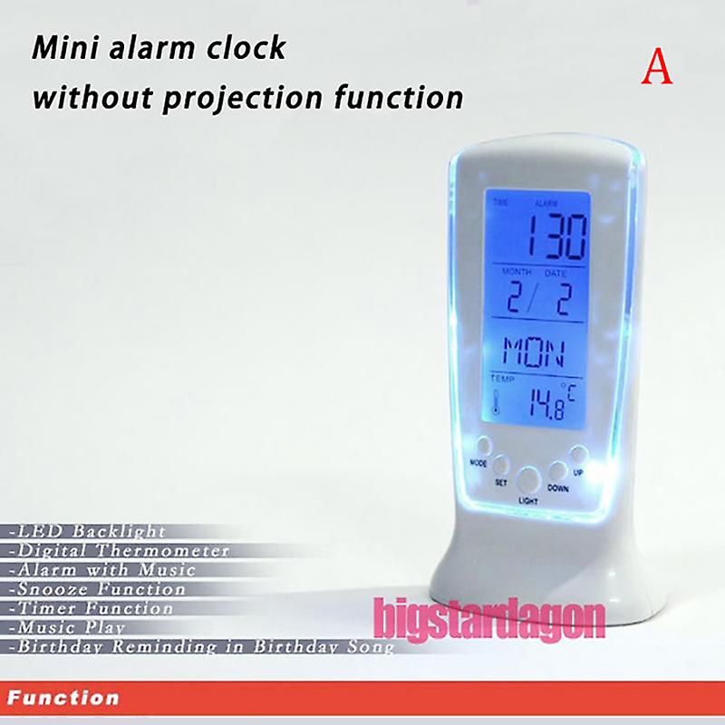 Multifunctional Led Electronic Clock Large Screen Display Projection Alarm Clock