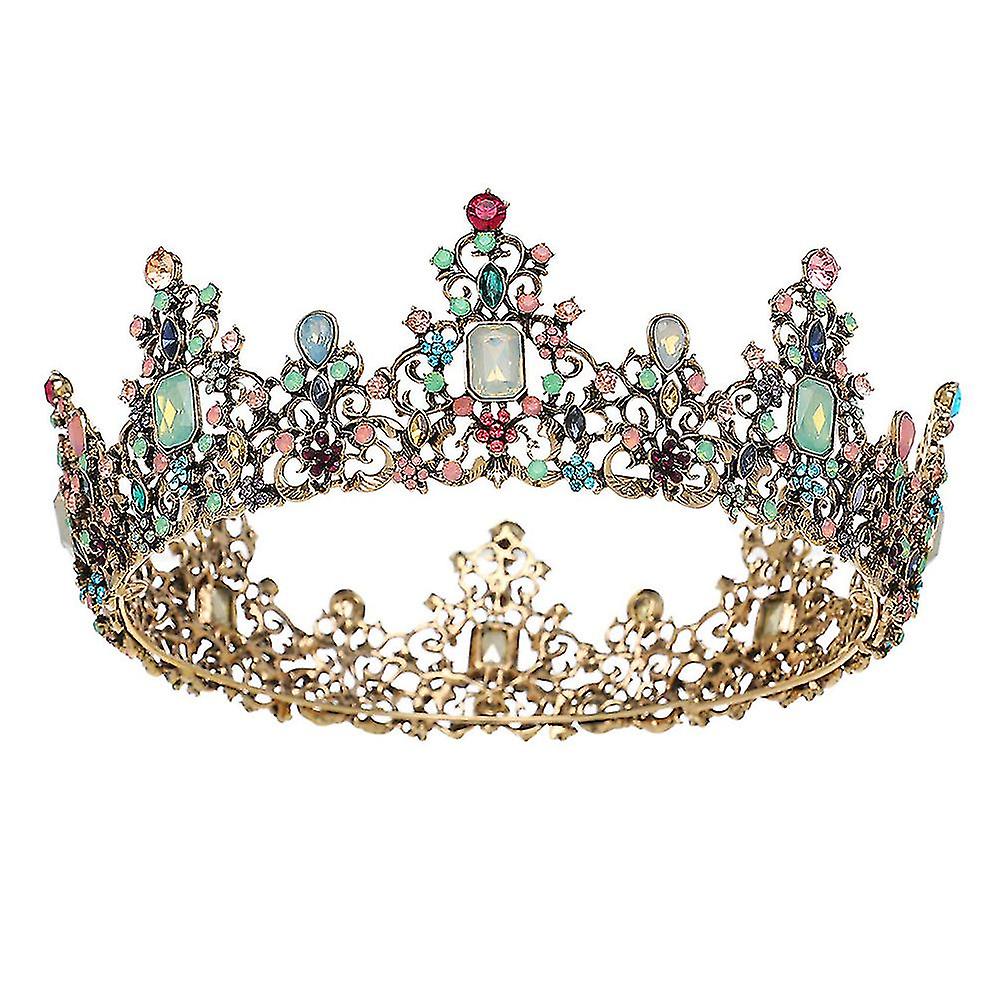 Juvelerad barock drottningkrona - Rhinestone bröllopskrona