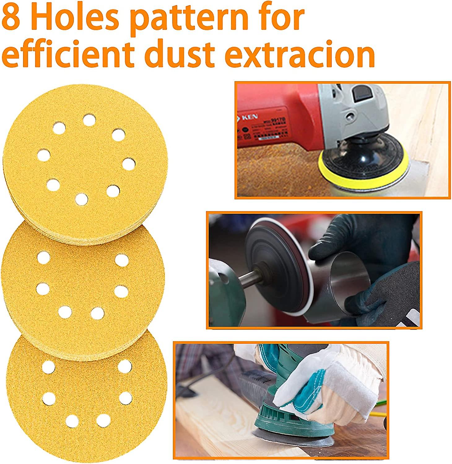thumbnail image 2 of Get A Smooth Finish With 40 To 2000 Grit 9in Hook And Loop Sanding Discs – 6 Hole Orbital Sander Paper 2 of 3