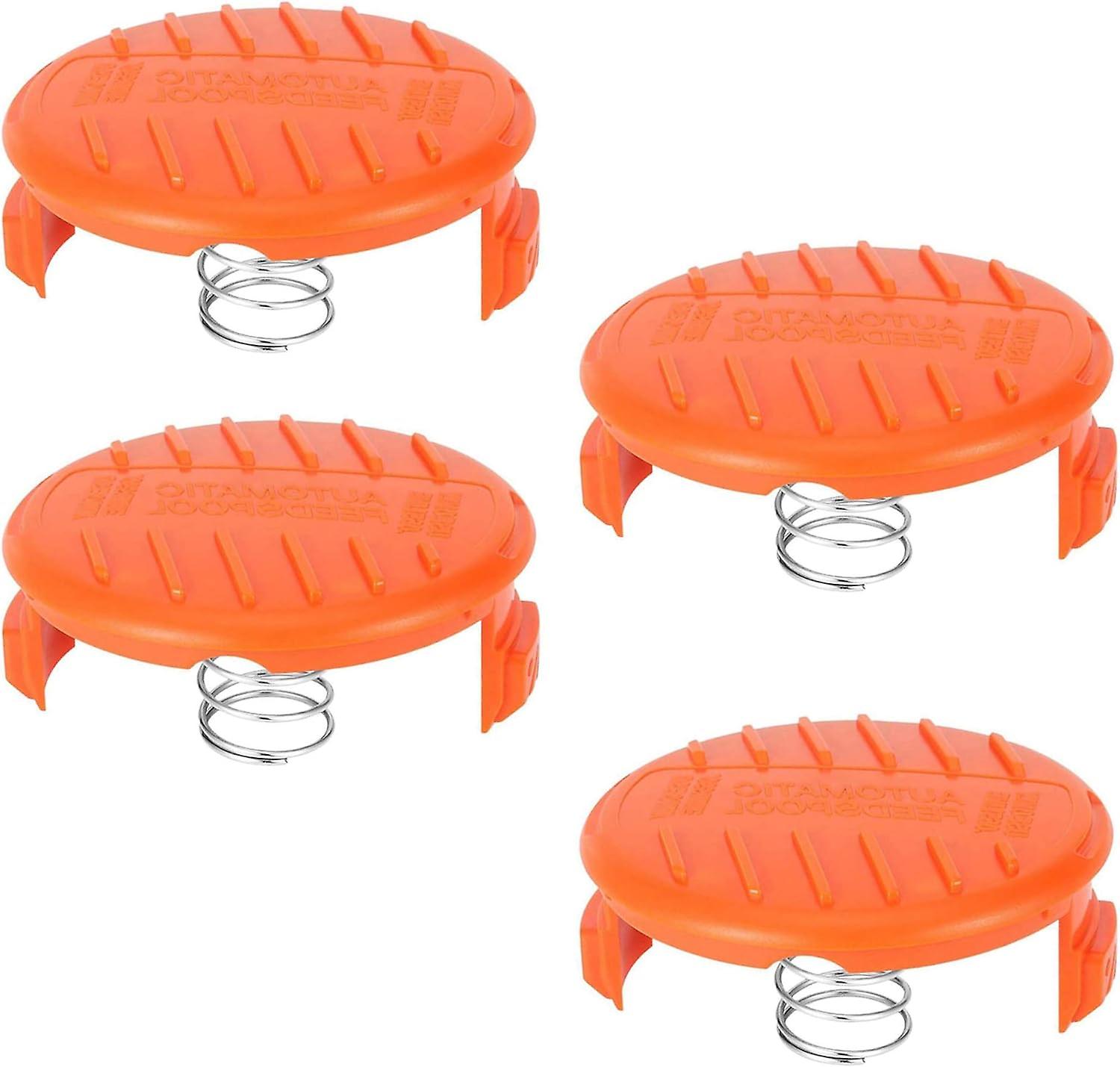 4 Pieces Replacement Spool Caps with Spring Replacement Springs for Trimmer Accessories Compatible