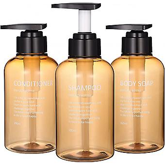 Shower Shampoo Refillable Dispenser Bottles 500ml Empty Reusable Shampoo And Conditioner Body Wash Bottles With Press