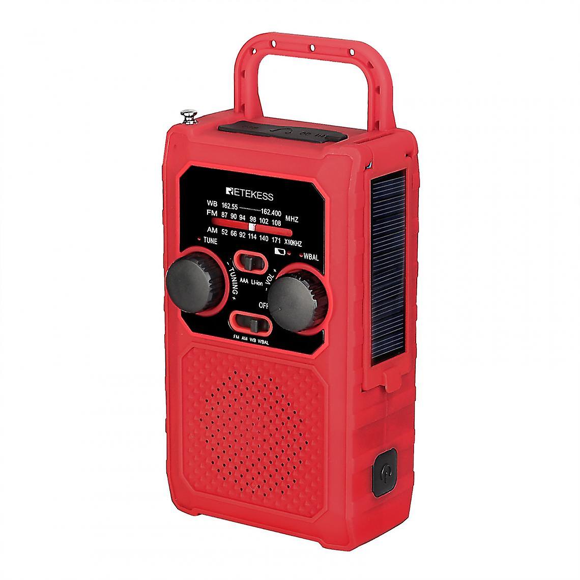 Fm Am Noaa Sos Portable Emergency Radio Waterproof Led Light Handheld Solar Radio Receiver