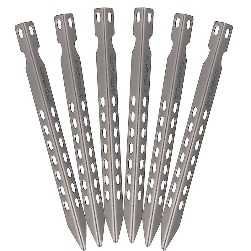 4/6 Pack 6.3 Inch Camping Ultralight Windproof Titanium Tent Stakes