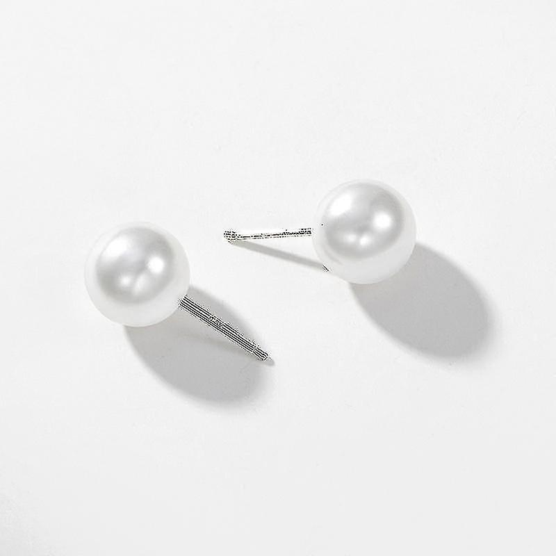 Spring New 925 Silver Needle Shell Bead Earrings Simple and Cold Style Earrings