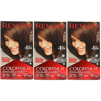 3 x Revlon Colorsilk Trwała farba do włosów - 47 Medium Rich Brown