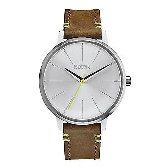 Nixon The Kensington Leather Brown Lime Damenuhr (A1082290)