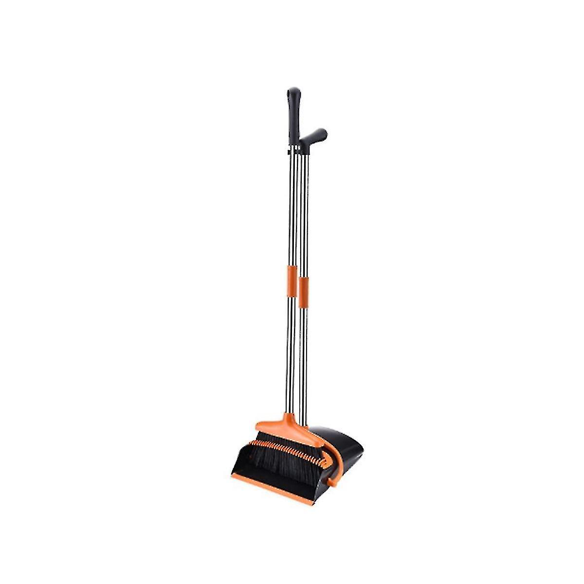 , , Dustpan With 52inch Long Handle Broom Combo Set, Standing Dustpan