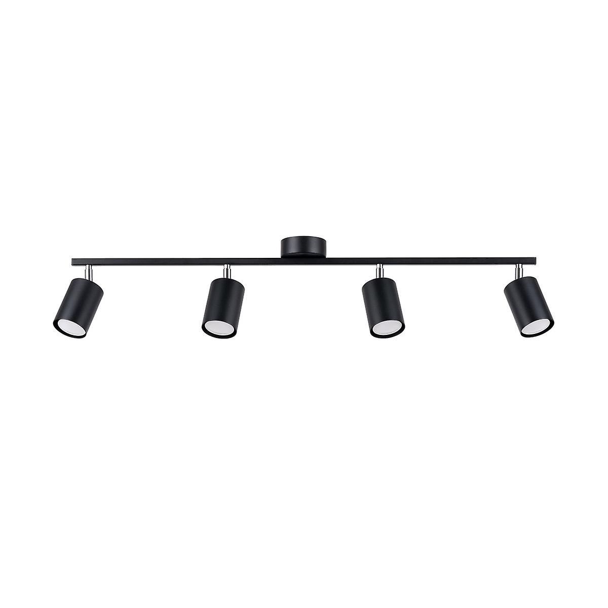 Lemmi Modern Ceiling Spotlight Bar Black 4x GU10