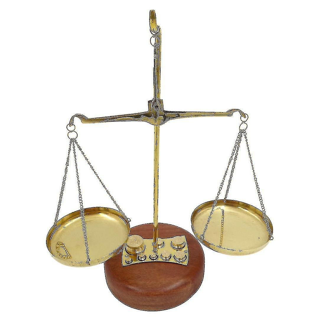 Retro Balance Scale With Weights