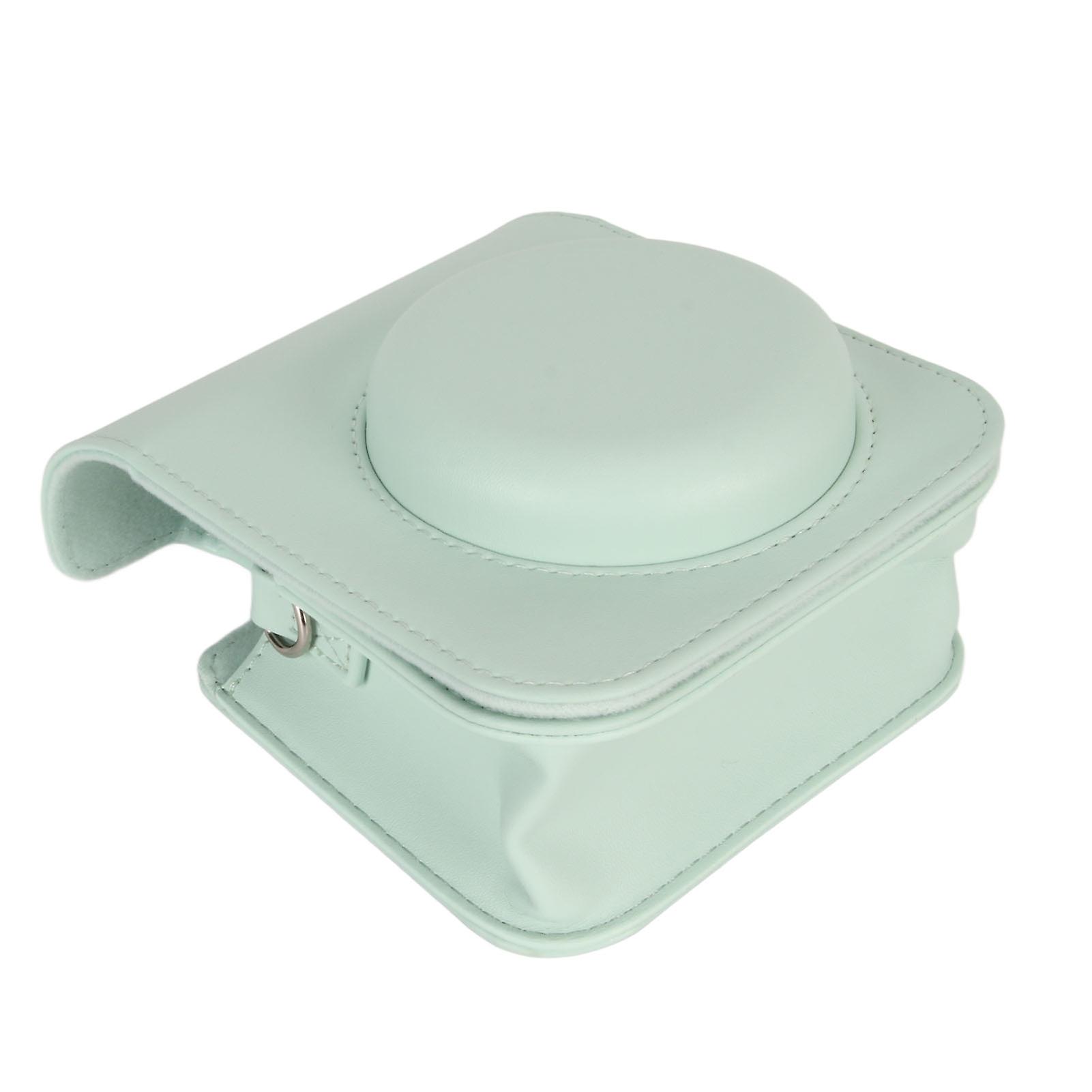 Camera Case PU Leather Protective Camera Cover Bag with Adjustable Shoulder Strap for Fuji Instax Mini 12 Green