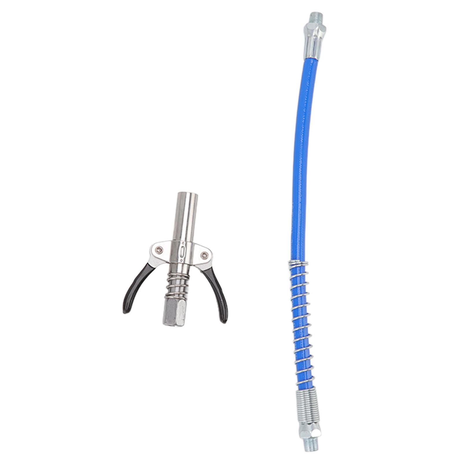Grease Tool Coupler Electric Manual High Pressure Oil Nozzle Double Locking Clamp Grease Nozzle with 30.5cm Hose Male Thread G1/8 Type B 9x7x1.6cm/3.