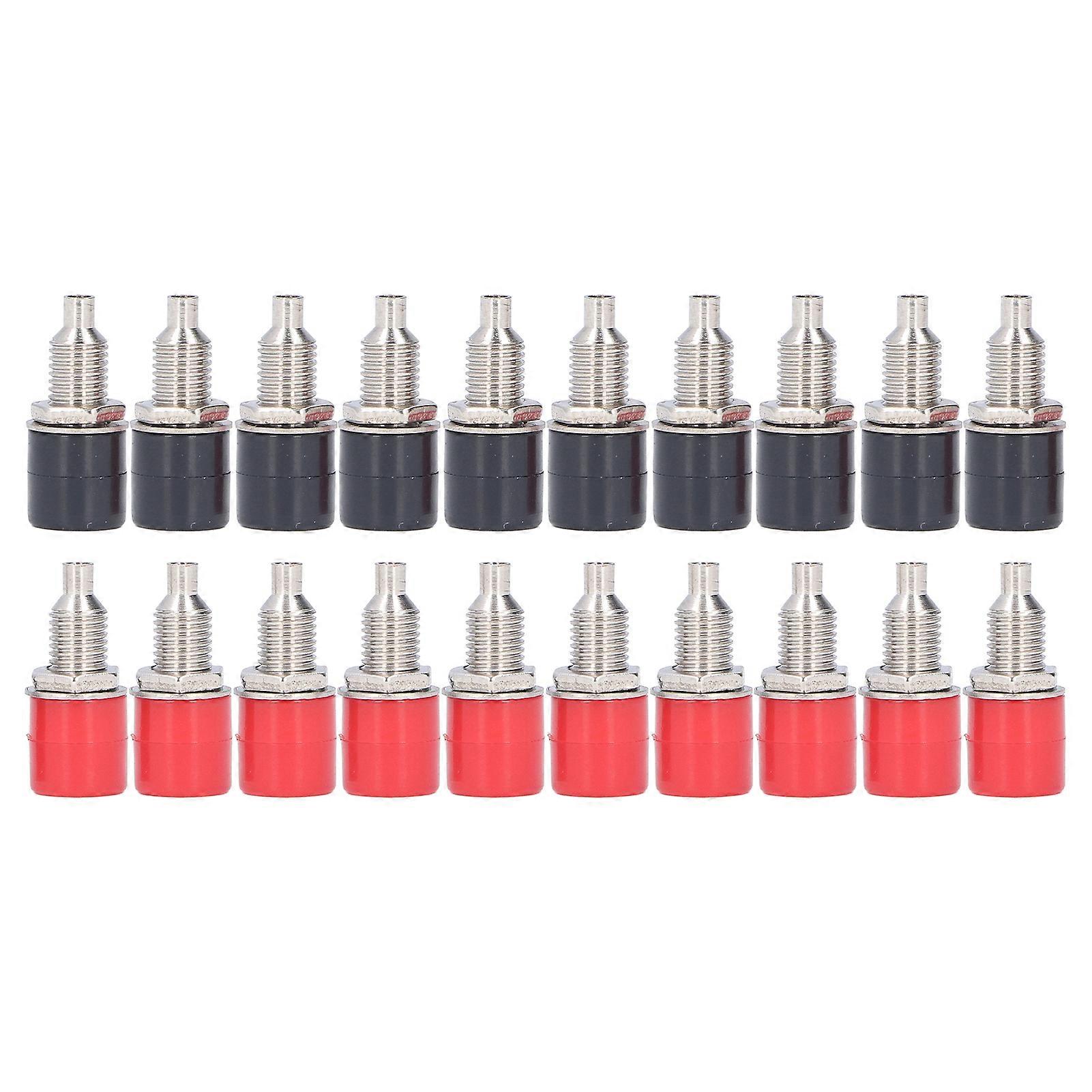 10Pairs Banana Socket 4mm Corrosion Resistance Stable Performance Widely Used Electrical Test Accessories