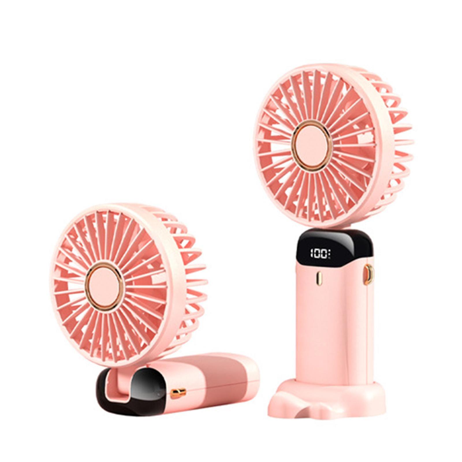Portable 5-speed rechargeable Handheld Mini Face Fan pour voyager avec écran LED