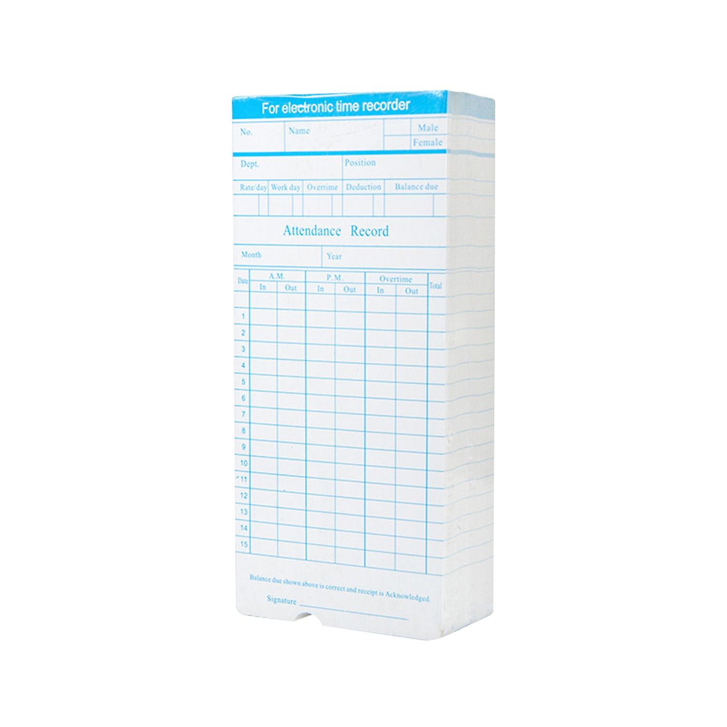 90pcs/ Pack Time Cards Timecards Monthly 2-sided 18 * 8.4cm for Employee Attendance Time Clock Recor