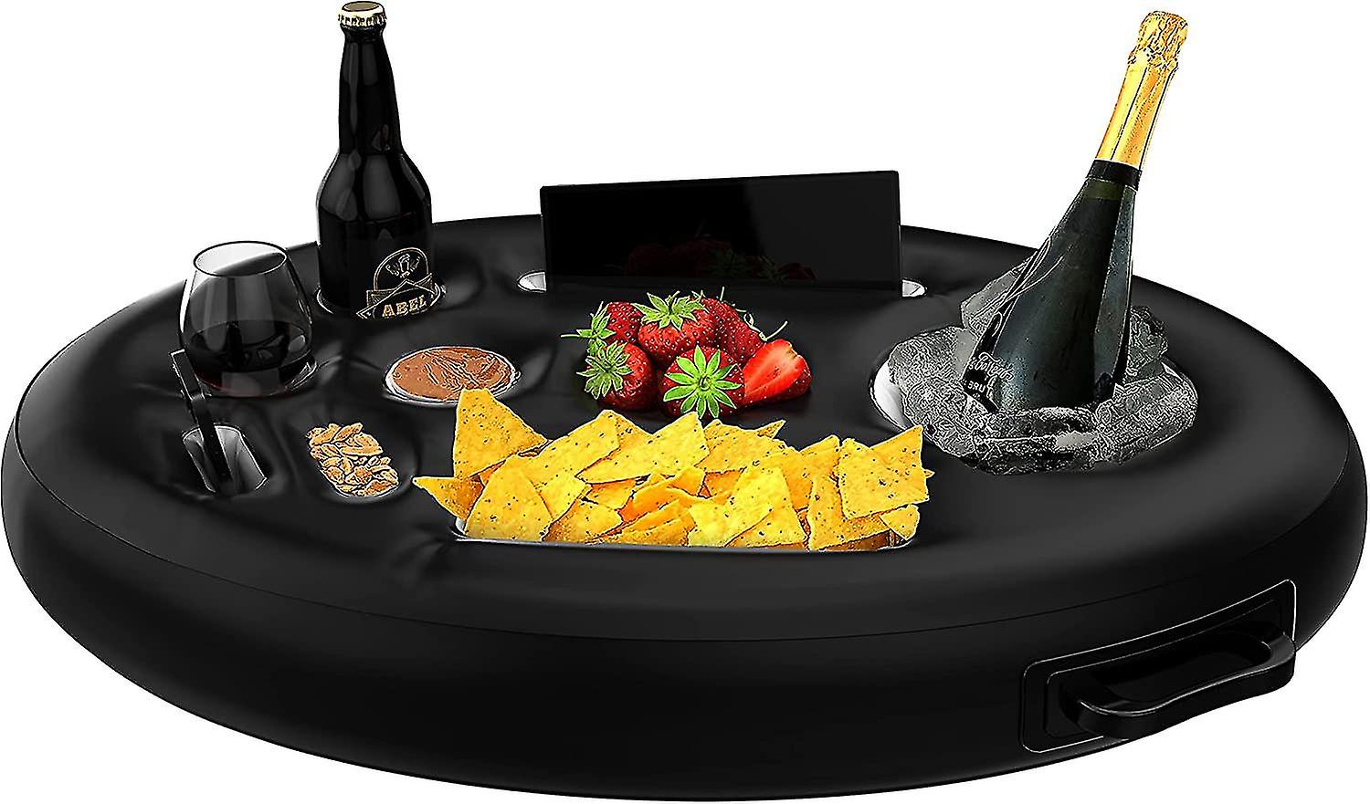 Floating Drink Holder compatible with Pool Inflatable Floating Shelves Pool Tray compatible with Swimming Pool Party Beach Tub