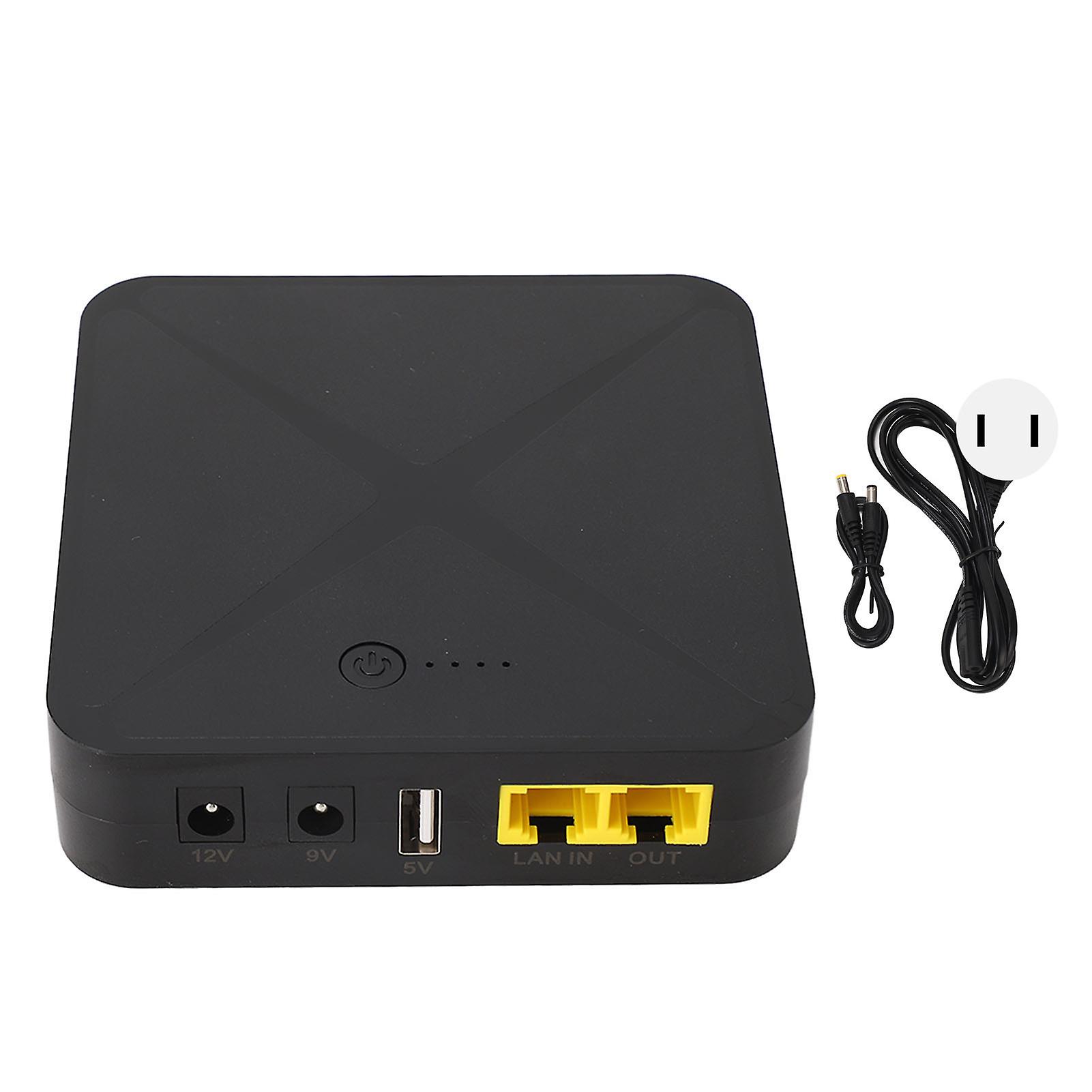 Mini UPS Battery Backup 8000mAh 18Wh 5V 9V 12V 48V POE Port Uninterruptible Power Supply for Camera Router Modem US Plug 110V