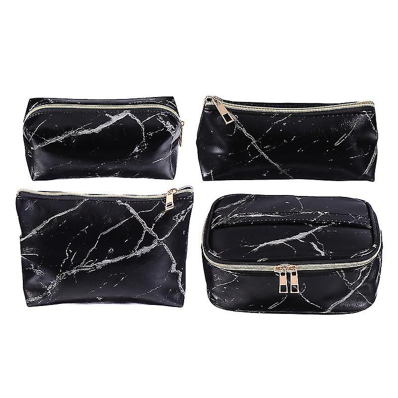 4pcs Marble Cosmetic Brush Bag
