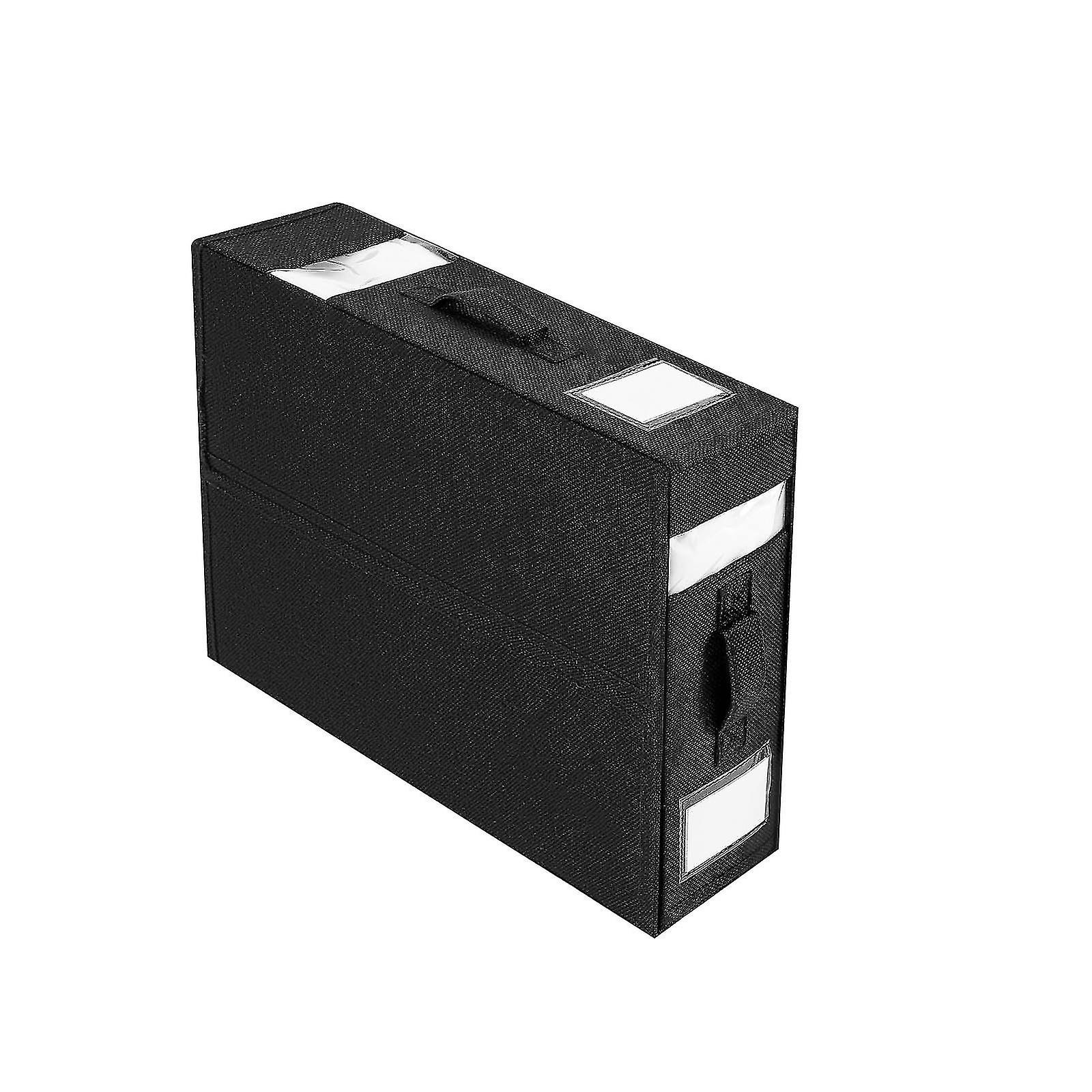 Bed Sheet Set Storage Box Fabric Visual Window Zipper Folding Blanket Sorting Box Wardrobe Bedding Storage-C11