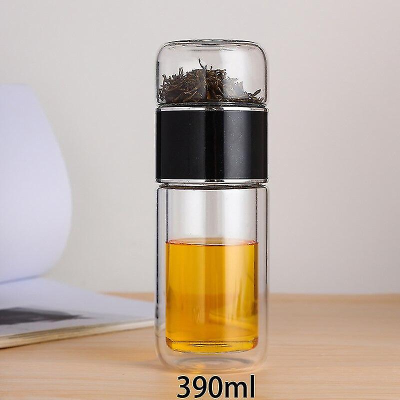 390ml Tee High Borosilikatglas Doppelschicht Tee-Wassertasse