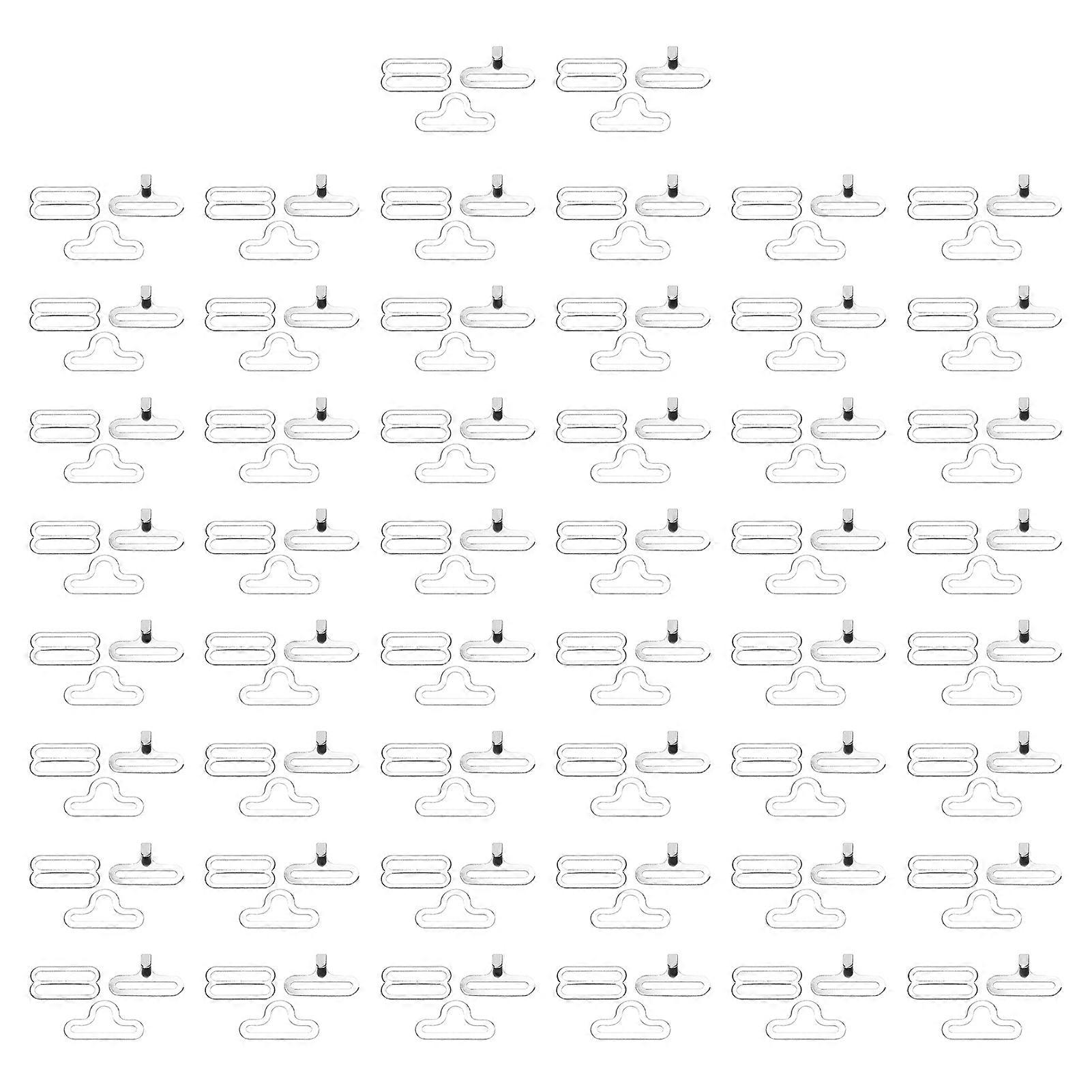 50Sets Adjustable Clip Set Brass 8?Shaped Mountain Shape Hook Buckle for Bow Tie or Backpack