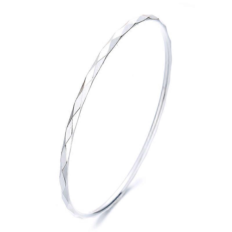 925 Sterling Silver Bangle Bracelet Stackable Bangles for Women/Girls