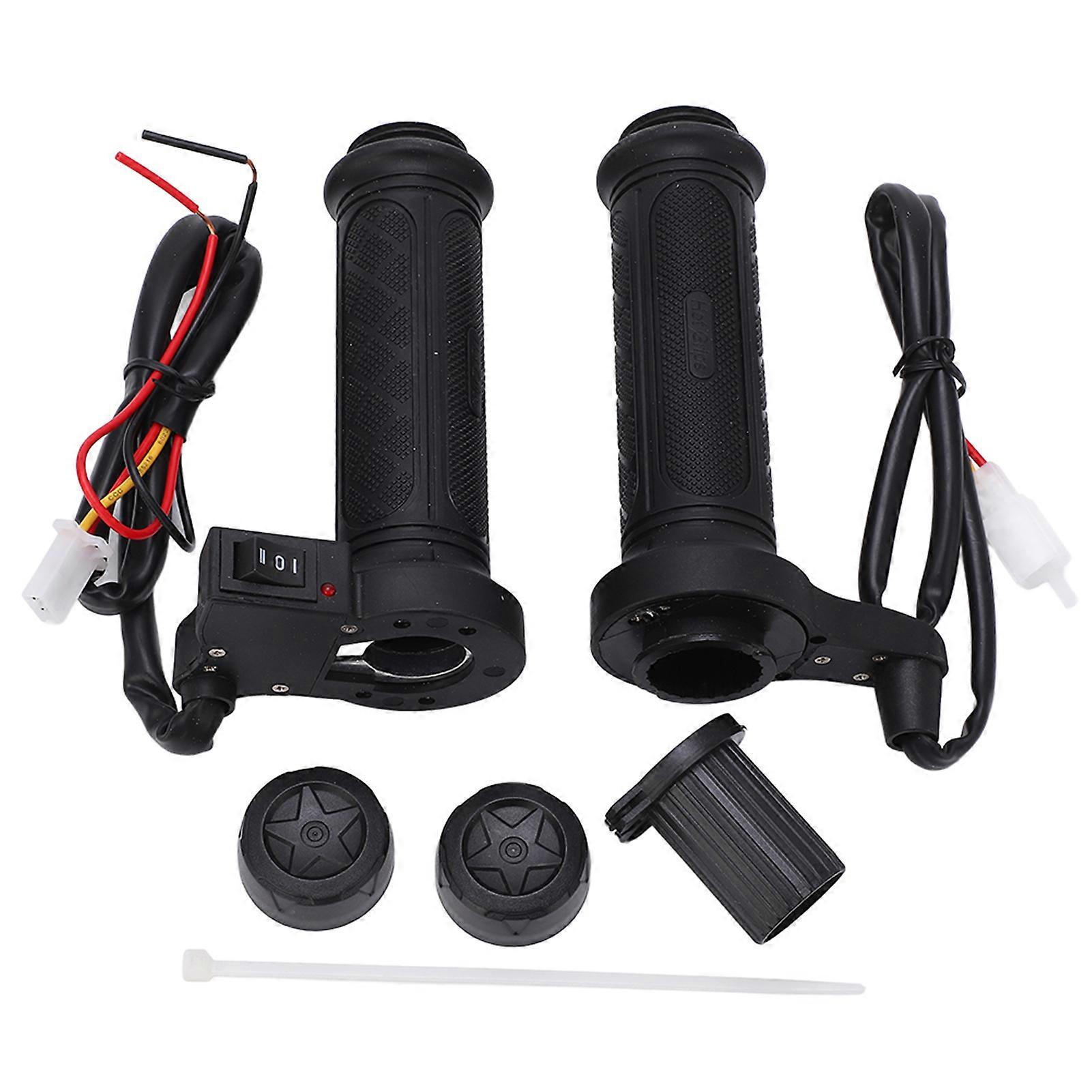 1 Pair 22mm(7/8") Motorcycle Universal Electric Hot Heated Warm Hand Grips Handlebar NO.69063