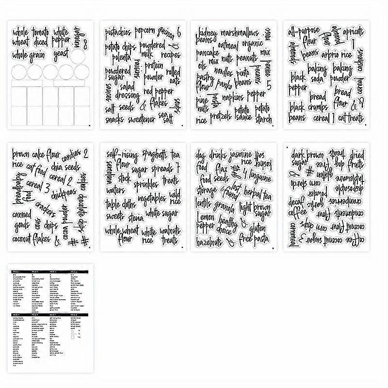 Water-Resistant, Glossy Kitchen Organization Labels - 168pcs, Modern Space-Themed | Easy-Apply, Reusable for Containers & Jars
