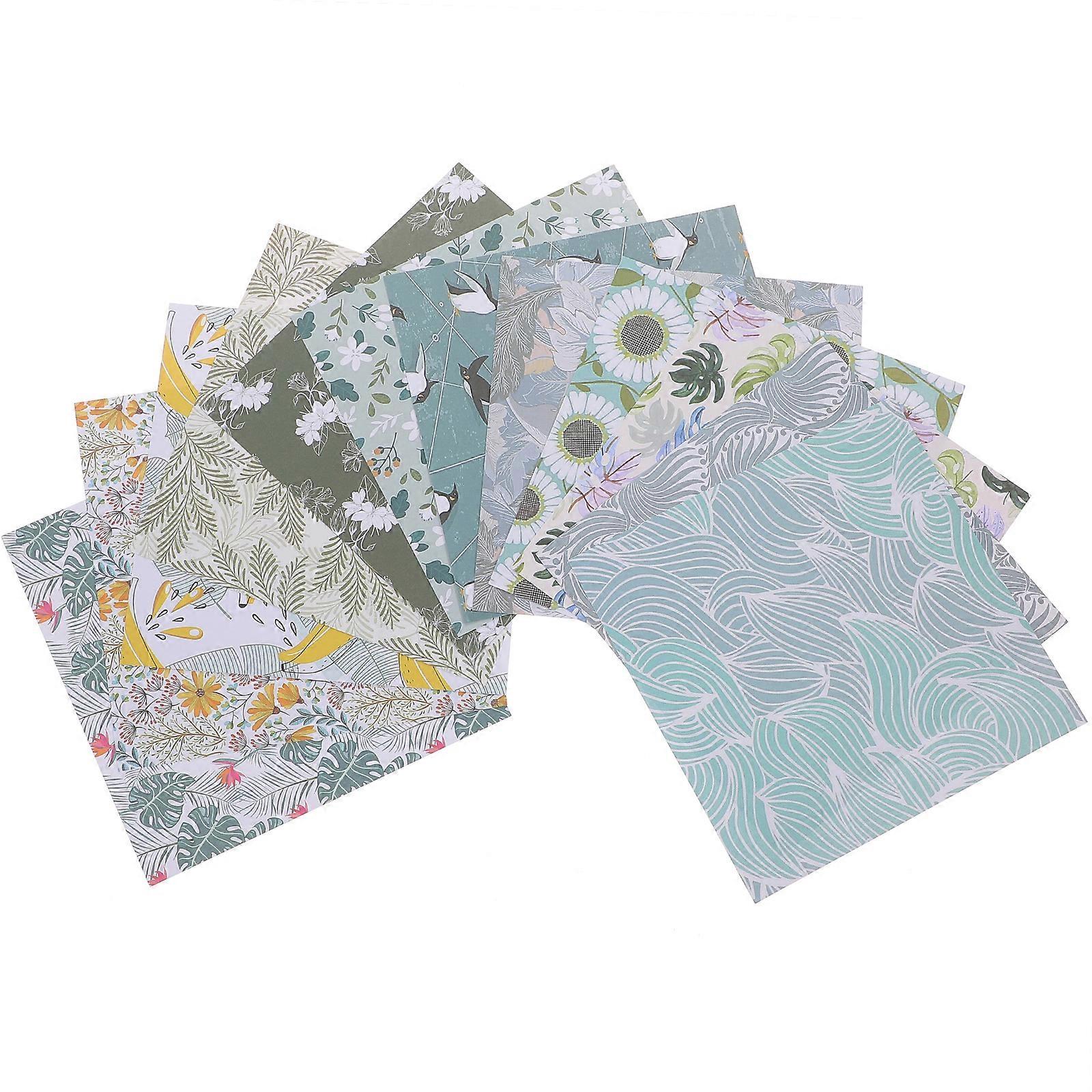 24 Sheets Background Paper Scrapbook Material DIY Hand Account Paper Origami Paper