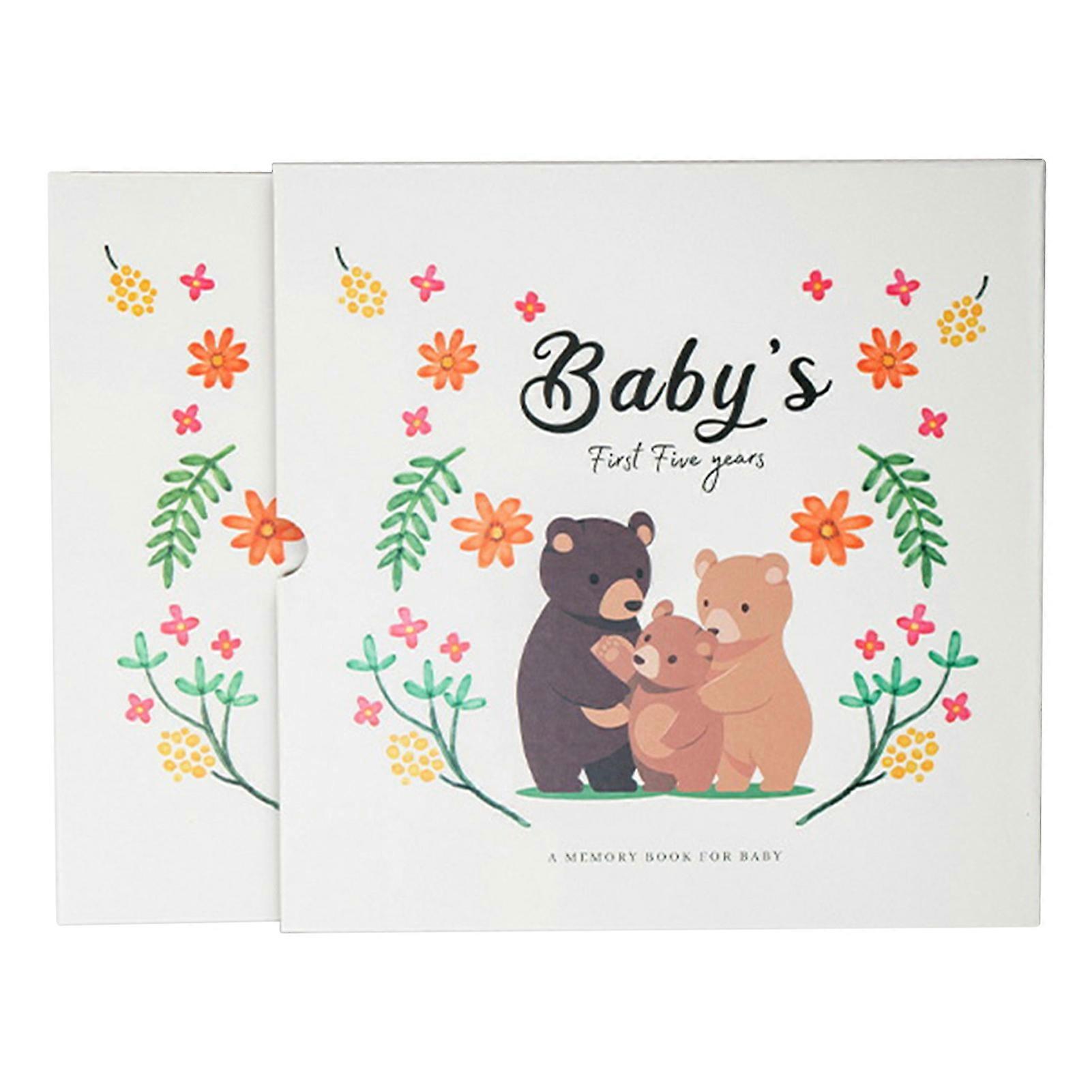 Baby Memory Book Premium Thickened Paper Keepsake Record Minimalist First Year Milestone Journal Scrapbook Album