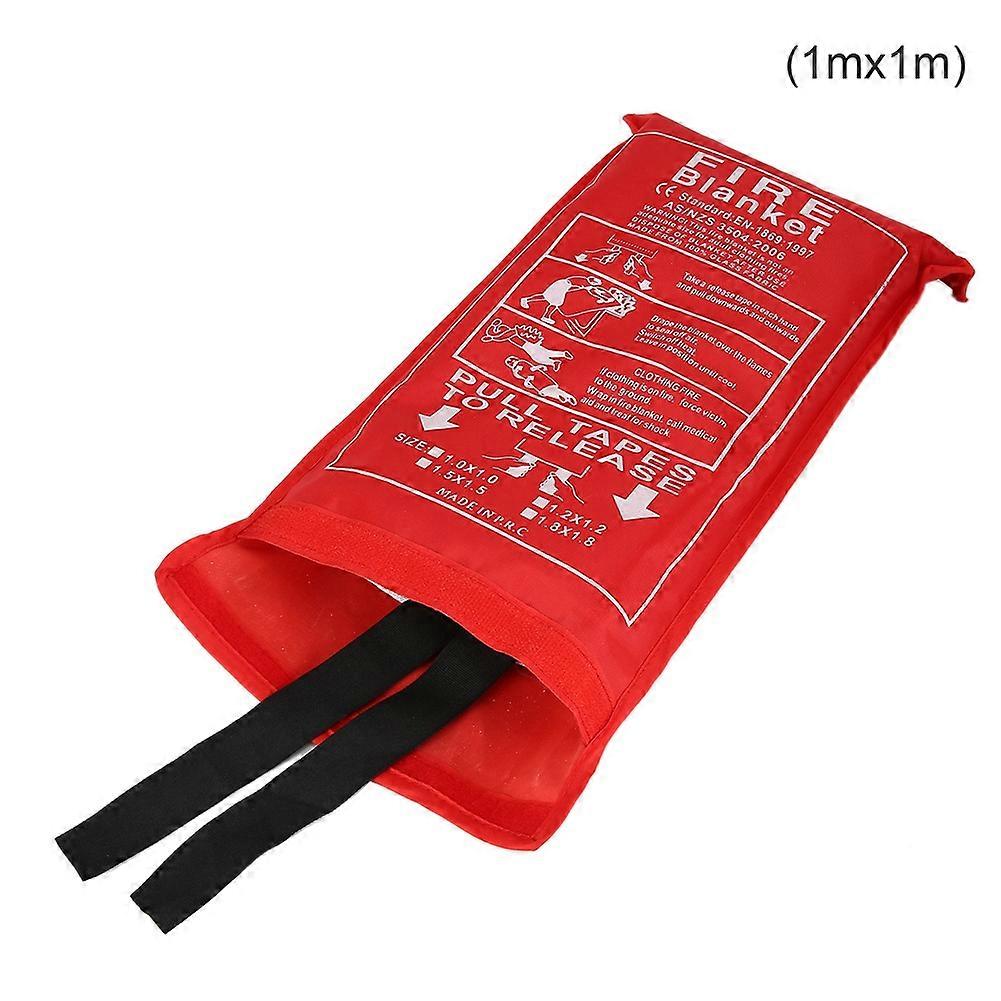 キッチンキャンプ暖炉グリルカー用グラスファイバー緊急火災安全ブランケット(1 * 1m)