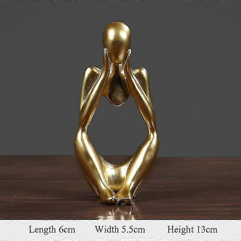 Jianghuo Thinker Statue Abstract Figure Sculpture Small Ornaments Resin Statue Home Crafts Home Decoration Modern Figurines For Interior