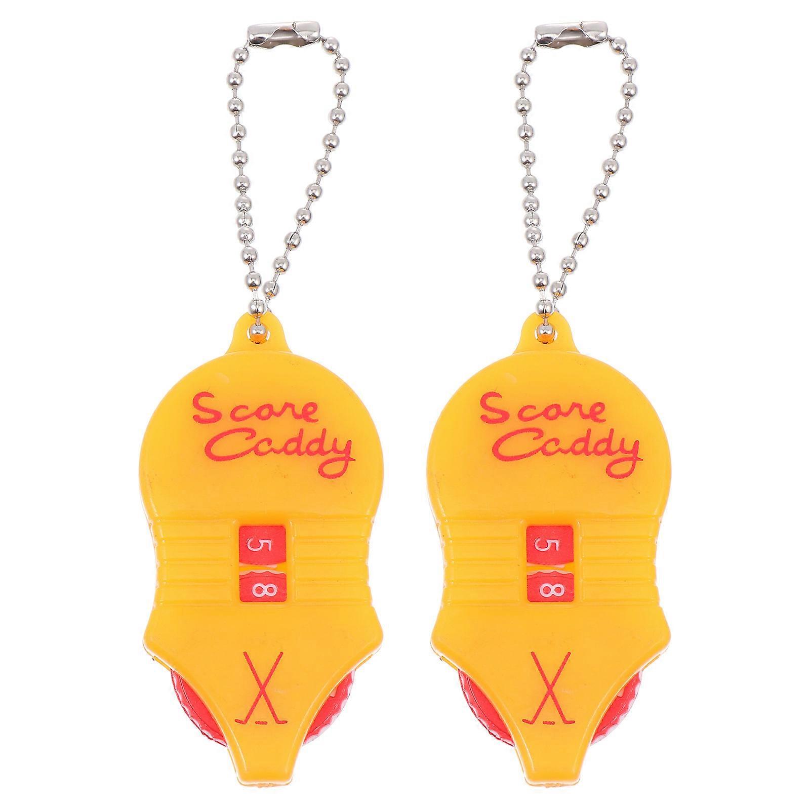 2Pcs Portable Golfs Scoring Device Lightweight Golfs Balls Scoring Indicator