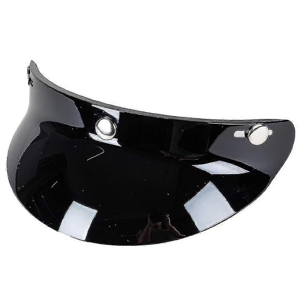 3-snap Helmet Peak Lens Sun Shade Protector For 3/4 Open Face Helmet Visor