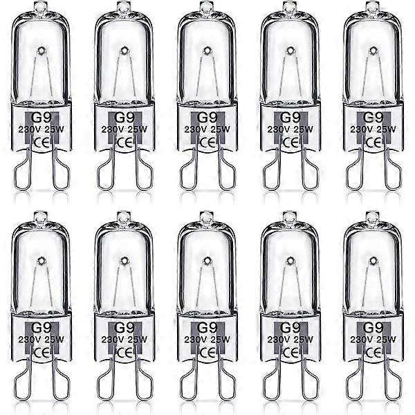 Lámpara halógena G9 25W, 230V, 10 Pack 25W