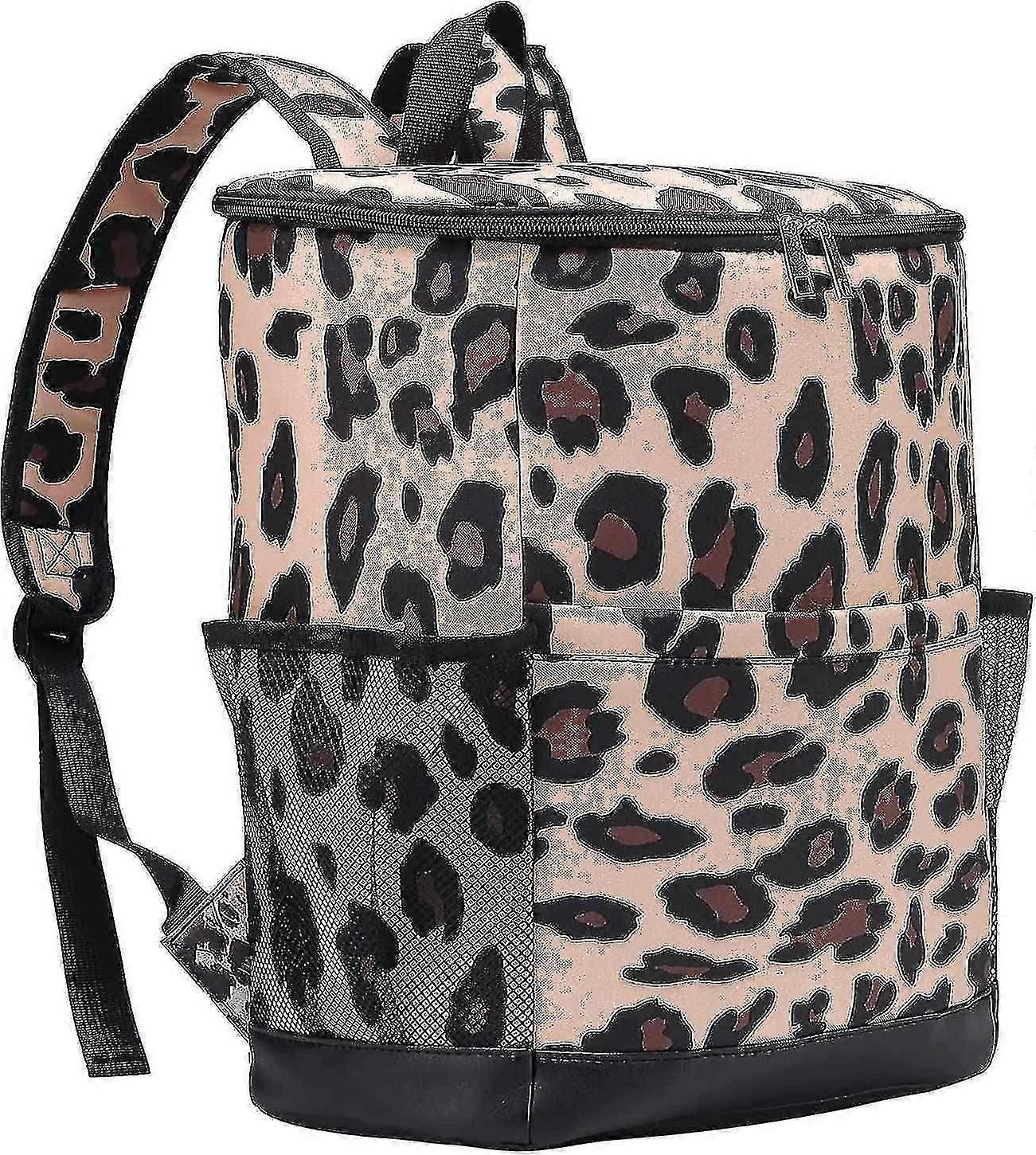 Sac à dos refroidisseur Femmes Léopard Étanche Sac à dos Sacs isothermes Léger Doux