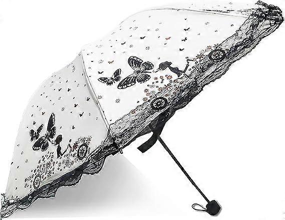 Napernyő UV napernyő Kis könnyű pillangó csipke összecsukható esernyők 210T napernyők vízálló