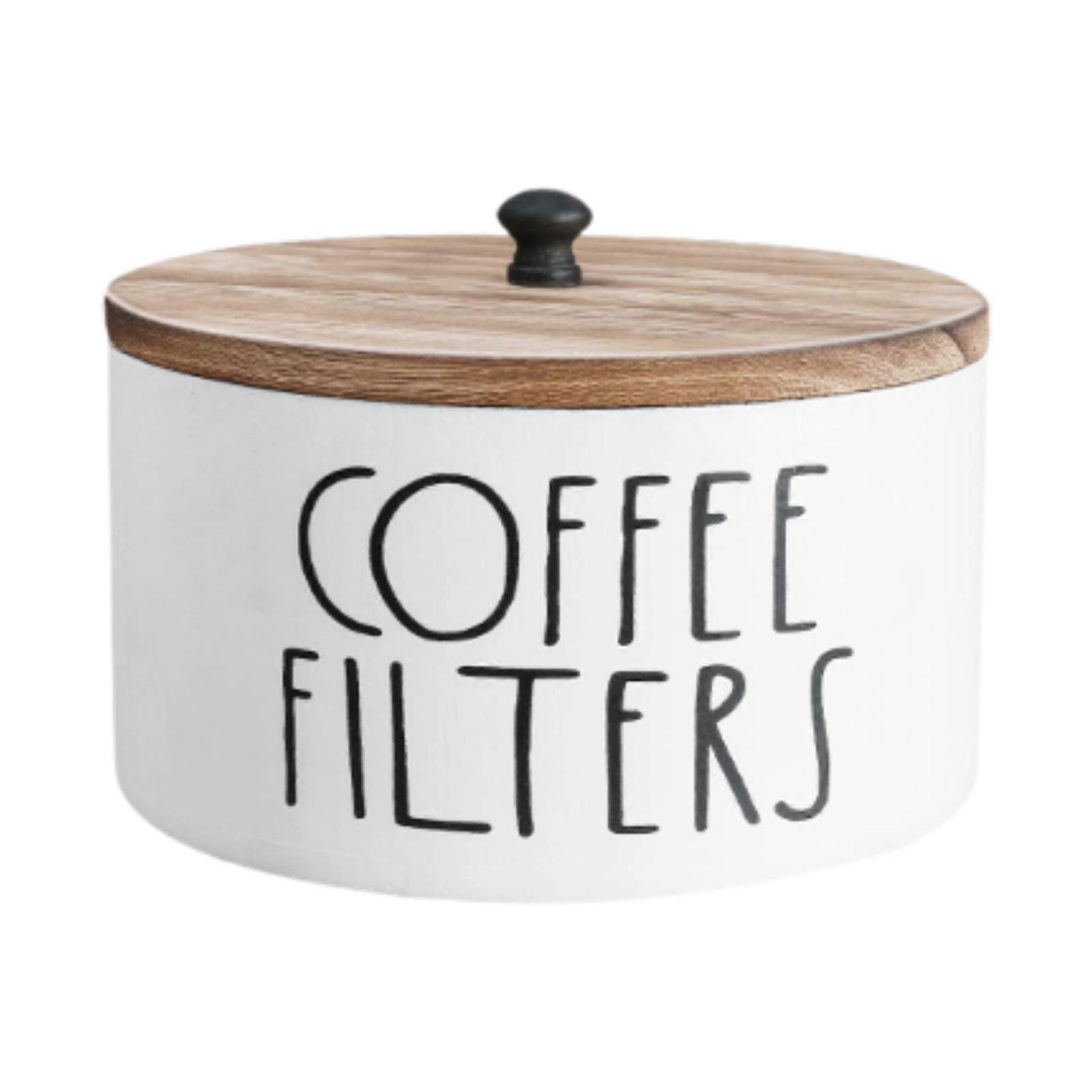 Coffee Filter Holder Case Basket Storage Container for Office Dining Kitchen