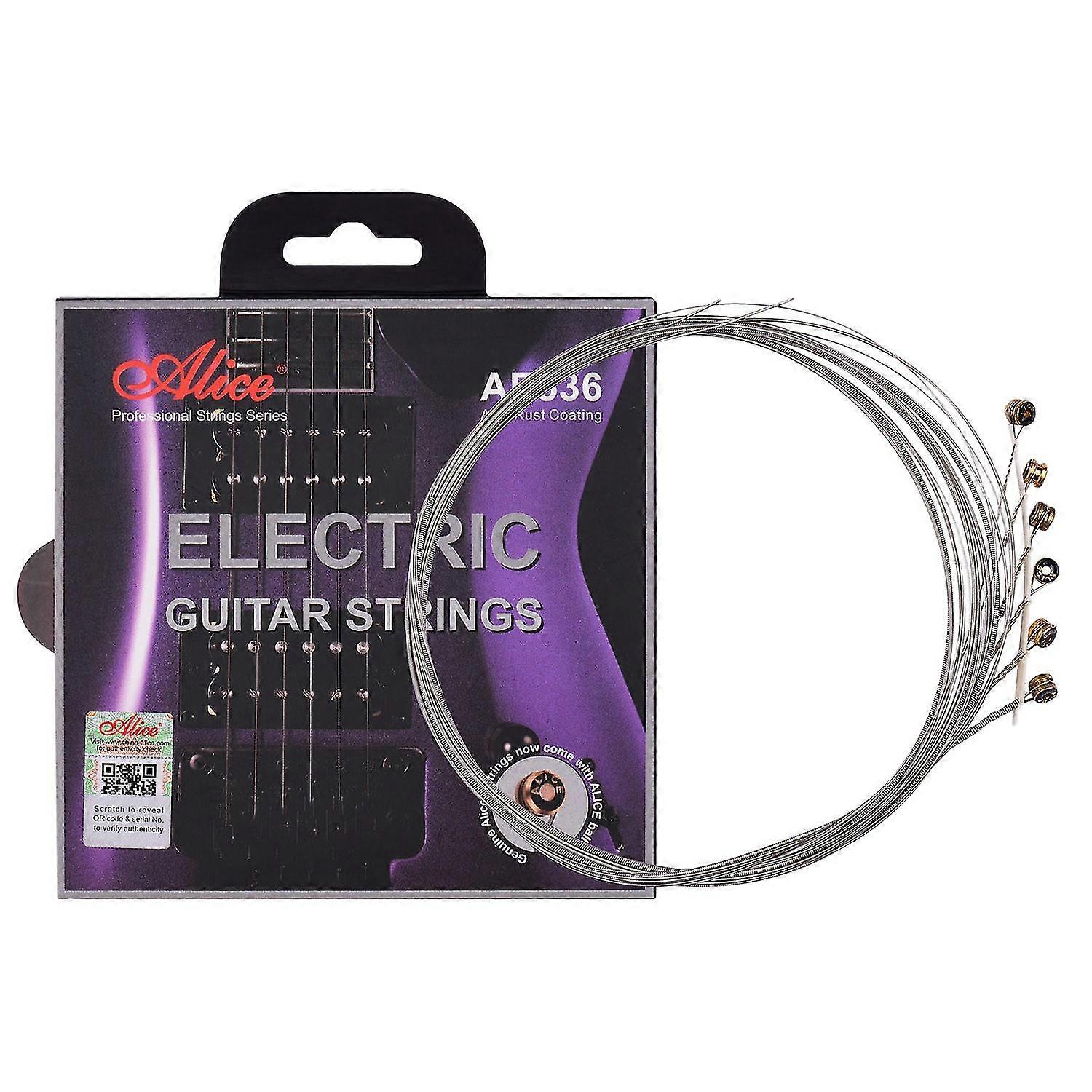 Hexagonal Core Iron Alloy Winding String Set For 22-24 Frets Electric Guitars Ae536-sl