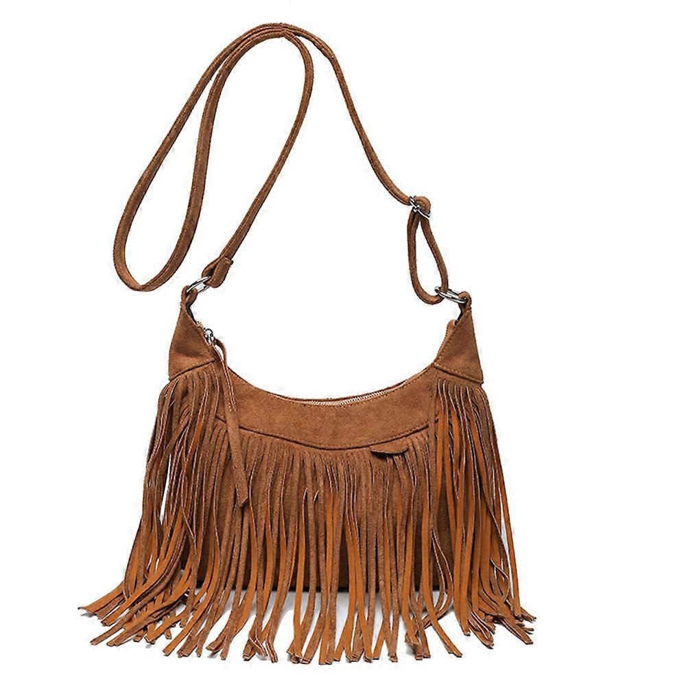 Fashion tassel shoulder bag with adjustable strap