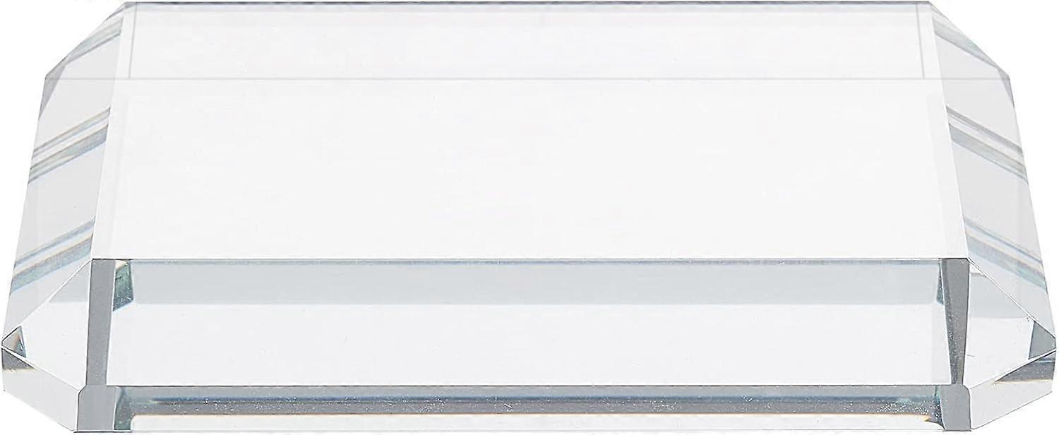 Clear Glass Paperweight Rectangle Glass Paperweights Faceted Blank Glass Paperweight Glass Ornaments for Holding Down Book Receipts Notes Home Decorat