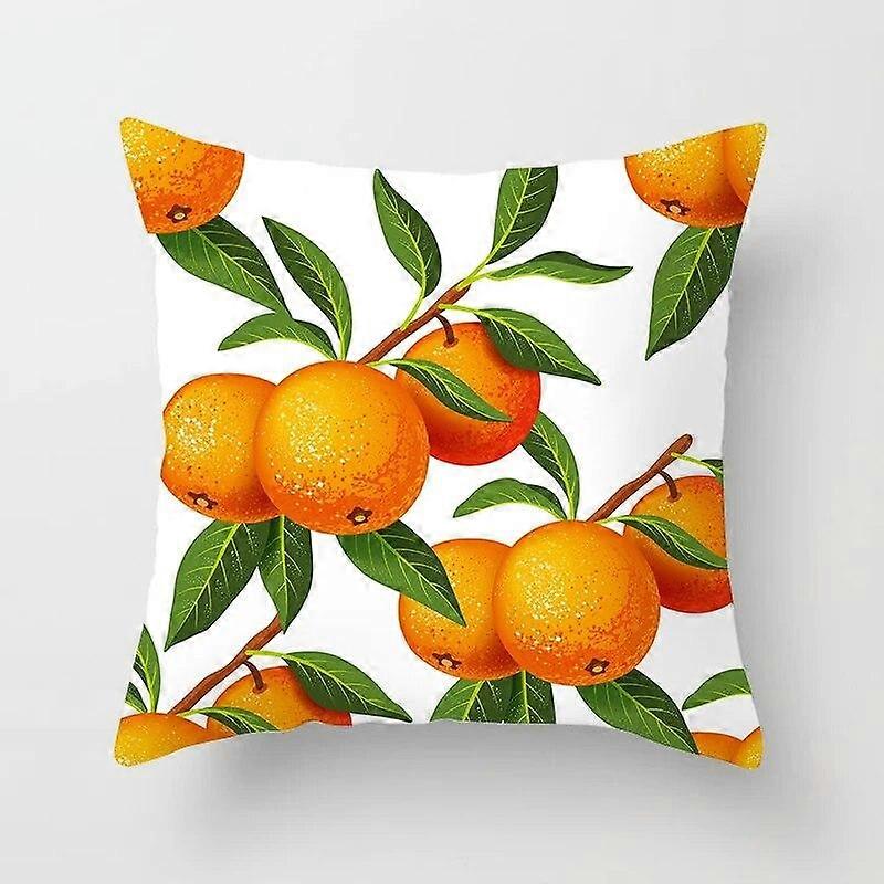 Sommar Frukt Orange Citron Vattenmelon Tryck Mönster Soffa Kuddfodral Örngott Party Bil Sängkläder Design 853jpjcjh