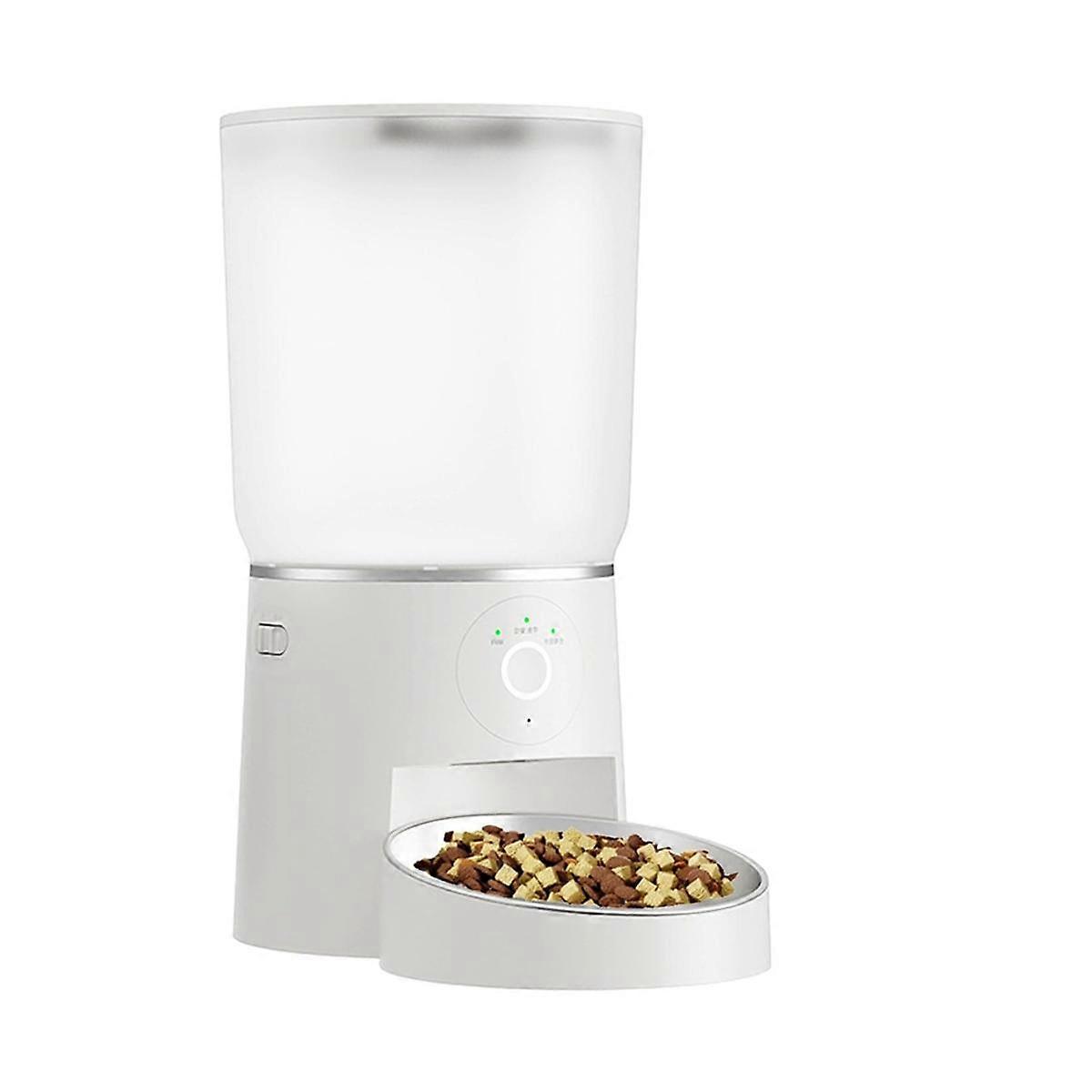 APP Control Automatic Pet Feeder,4.2L 2.4G WiFi Enabled Pet Feeder,Dual Bowl Automatic Pet Food Dis